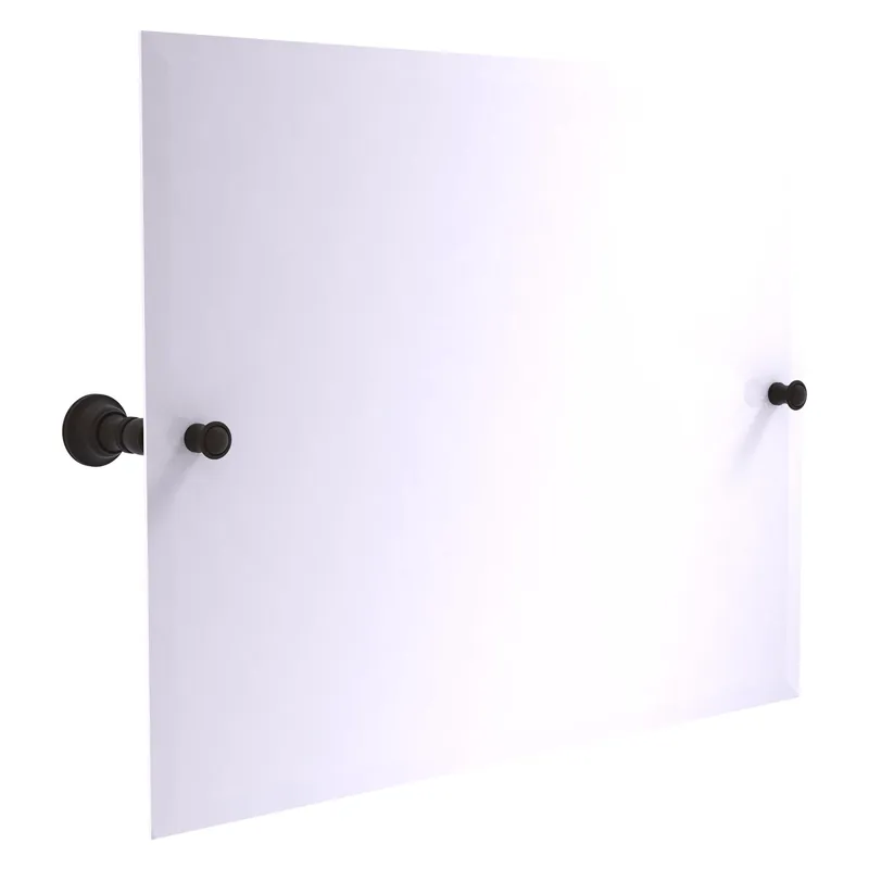 Last Chance Allied Brass Carolina 26" x 4.8" Oil Rubbed Bronze Solid Brass Frameless Landscape Rectangular Tilt Mirror With Beveled Edge