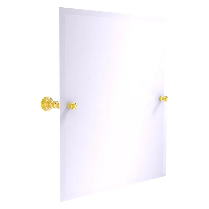 Allied Brass Carolina 21.8" x 4.8" Polished Brass Solid Brass Frameless Rectangular Tilt Mirror With Beveled Edge Sale