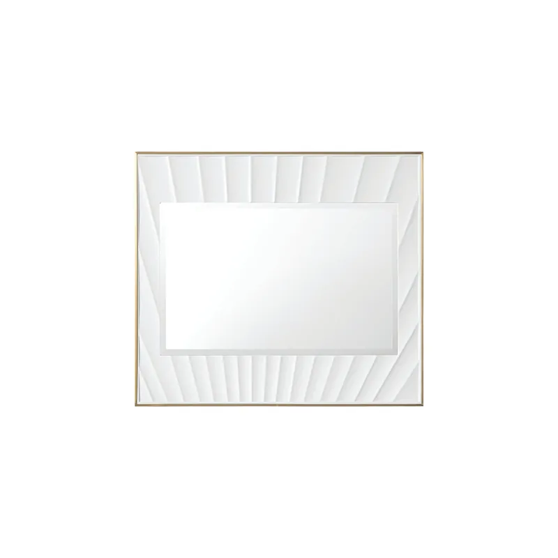 Bargain James Martin Vanities Soleil 36" Matte White with Gold Mirror