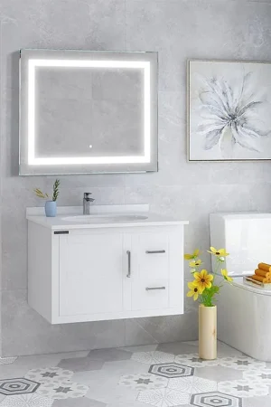Vanity Art 39" W x 28" H Rectangle LED Lighted Illuminated Vanity Wall Mirror With Touch Sensor Today Only