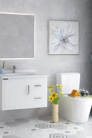 Vanity Art 28" x 28" Square Frameless LED Lighted Illuminated Bathroom Vanity Wall Mirror In Demand