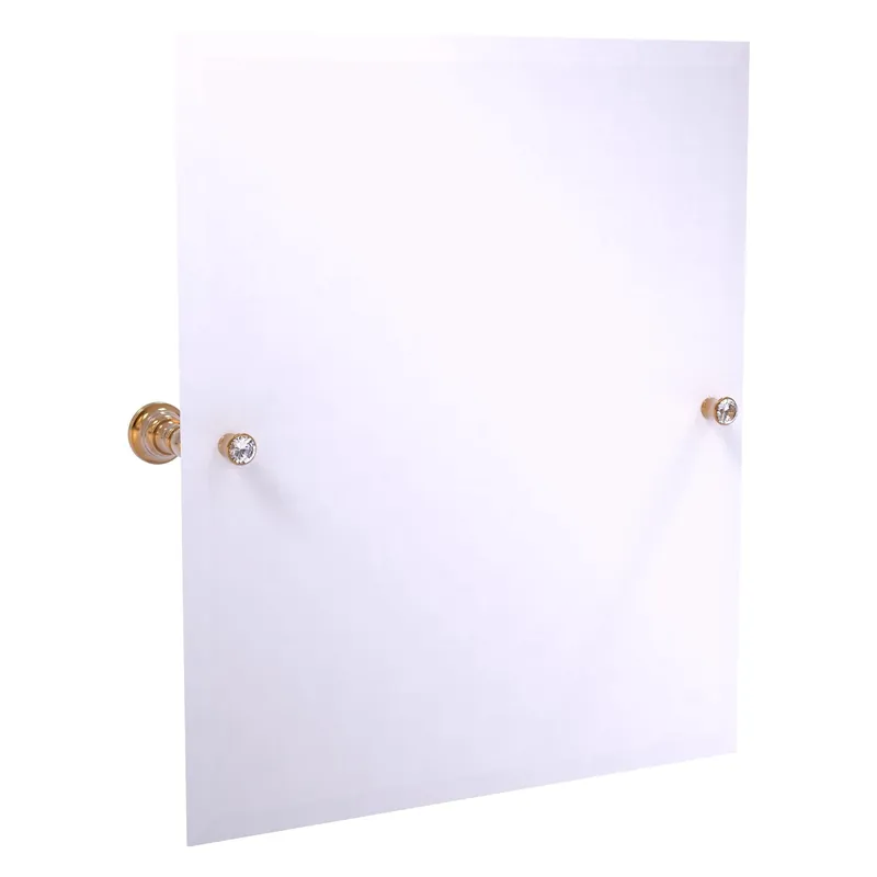 New Arrival Allied Brass Carolina Crystal 21.8" x 4.8" Brushed Bronze Solid Brass Frameless Rectangular Tilt Mirror With Beveled Edge