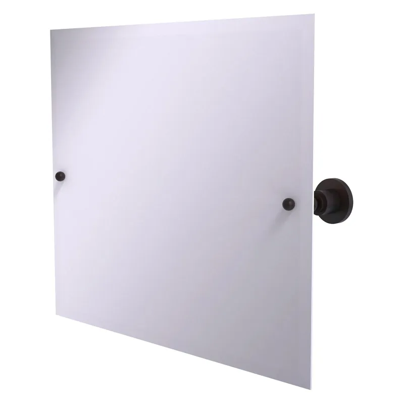 Fan Favorite Allied Brass Astor Place 21" x 26" Venetian Bronze Solid Brass Frameless Landscape Rectangular Tilt Mirror With Beveled Edge