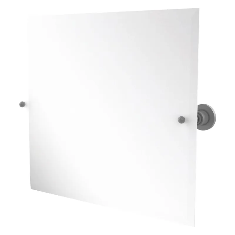 Allied Brass Astor Place 21" x 26" Matte Gray Solid Brass Frameless Landscape Rectangular Tilt Mirror With Beveled Edge Shop Now