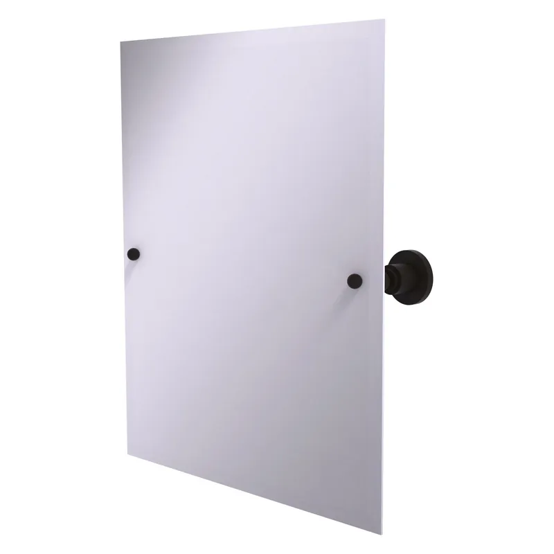 Allied Brass Astor Place 26" x 21" Oil Rubbed Bronze Solid Brass Frameless Rectangular Tilt Mirror With Beveled Edge Final Sale