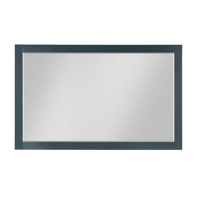 Altair Maribella 57" x 36" Rectangle Classical Blue Wood Framed Wall-Mounted Mirror Special Discount