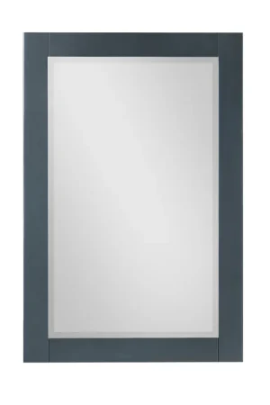 Deal Altair Maribella 24" x 36" Rectangle Classical Blue Wood Framed Wall-Mounted Mirror
