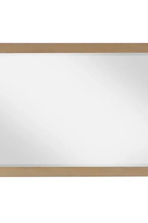 Altair Ivy 48" x 36" Rectangle Washed Oak Wood Framed Wall-Mounted Mirror Must Have