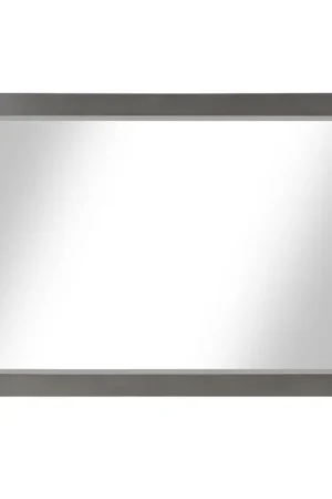 Altair Ivy 48" x 36" Rectangle Gray Pine Wood Framed Wall-Mounted Mirror Don’t Miss Out