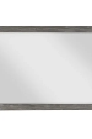 Altair Ivy 48" x 36" Rectangle Classical Gray Wood Framed Wall-Mounted Mirror Best Choice