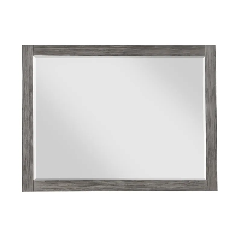 Altair Ivy 48" x 36" Rectangle Classical Gray Wood Framed Wall-Mounted Mirror Best Choice
