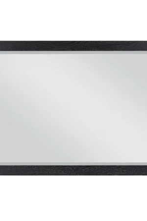 Money Back Guarantee Altair Ivy 48" x 36" Rectangle Black Oak Wood Framed Wall-Mounted Mirror