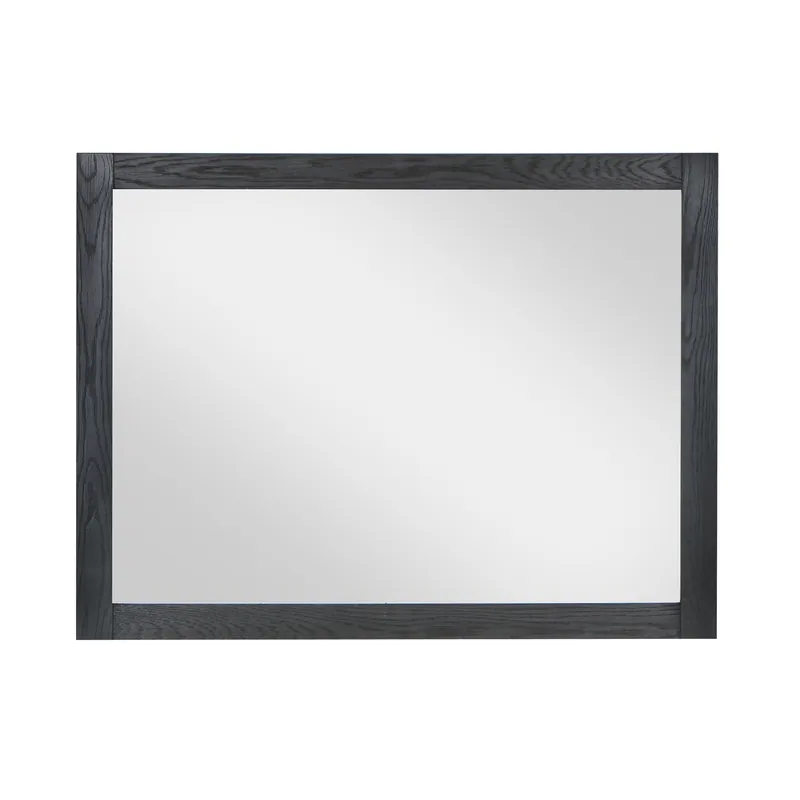 Altair Ivy 48" x 36" Rectangle Brown Oak Wood Framed Wall-Mounted Mirror Hot Picks