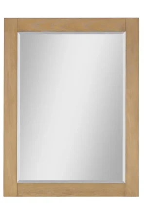 Sale Altair Ivy 27" x 36" Rectangle Washed Oak Wood Framed Wall-Mounted Mirror