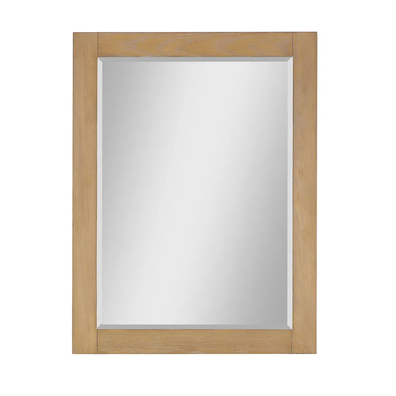 Sale Altair Ivy 27" x 36" Rectangle Washed Oak Wood Framed Wall-Mounted Mirror