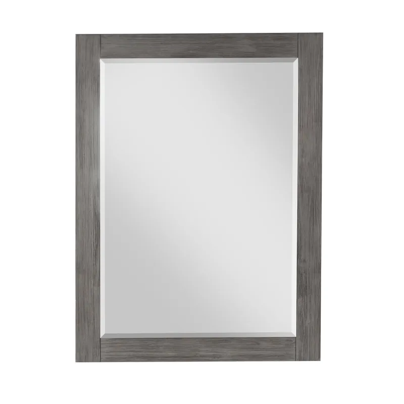 Popular Altair Ivy 27" x 36" Rectangle Classical Gray Wood Framed Wall-Mounted Mirror