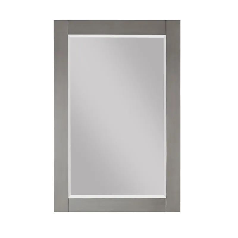 Altair Ivy 24" x 36" Rectangle Gray Pine Wood Framed Wall-Mounted Mirror Time-Limited