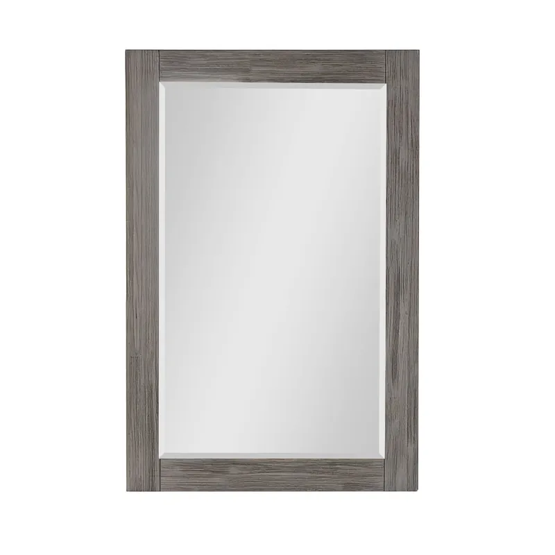 Altair Ivy 24" x 36" Rectangle Classical Gray Wood Framed Wall-Mounted Mirror Handmade
