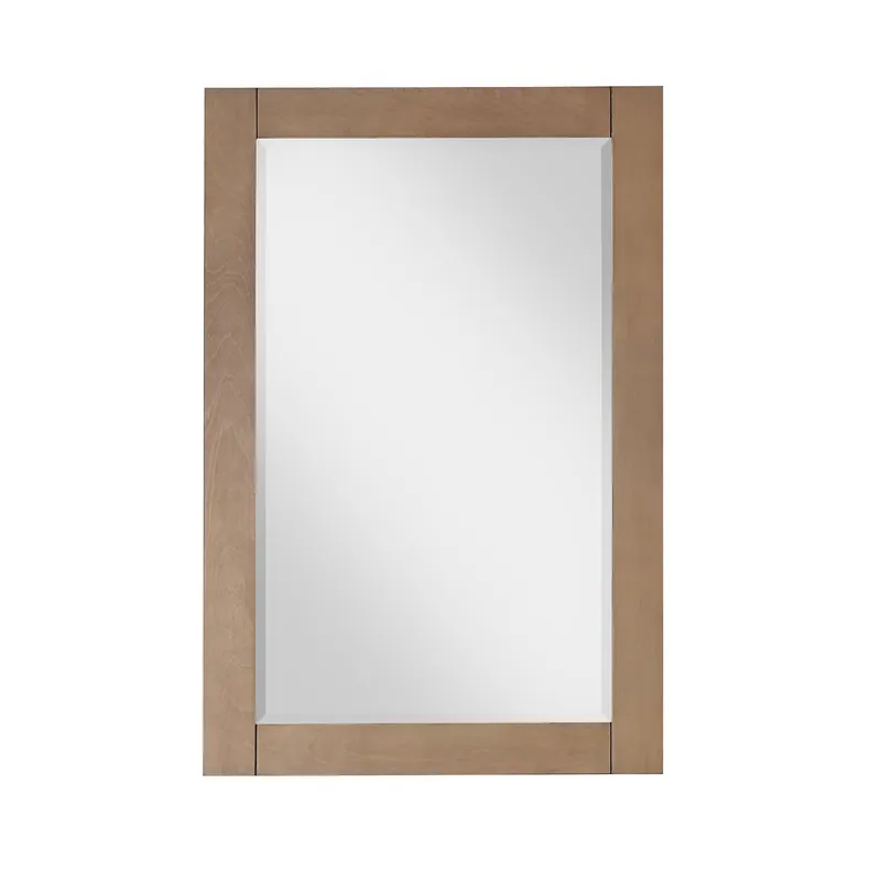 Reduced Price Altair Ivy 24" x 36" Rectangle Brown Pine Wood Framed Wall-Mounted Mirror