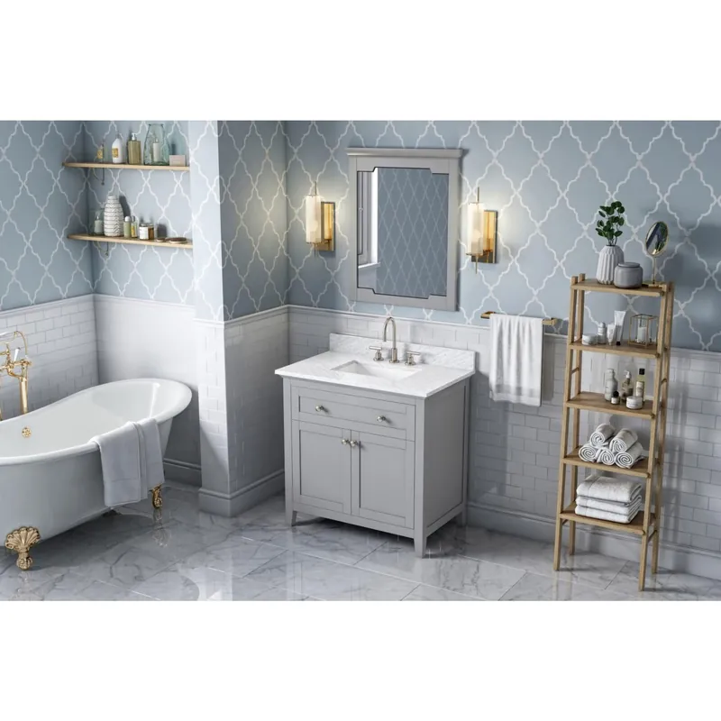 Hardware Resources Jeffrey Alexander 2nd Gen Chatham 28" x 34" Gray Mirror Bulk Order