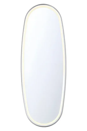 Fast Shipping Eurofase Lighting Obon 18" x 47" Edge-Lit Integrated LED Oval Mirror With Aluminum Frame