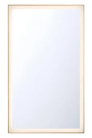 Eurofase Lighting Lenora 54" x 32" Edge-Lit Integrated LED Rectangular Mirror With Gold Aluminum Frame Best Price