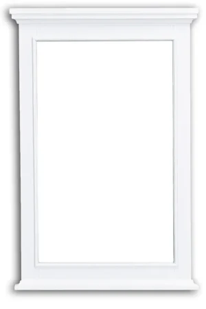 Eviva Elite Stamford 36" x 36" White Full Framed Wall-Mounted Bathroom Mirror Cheap