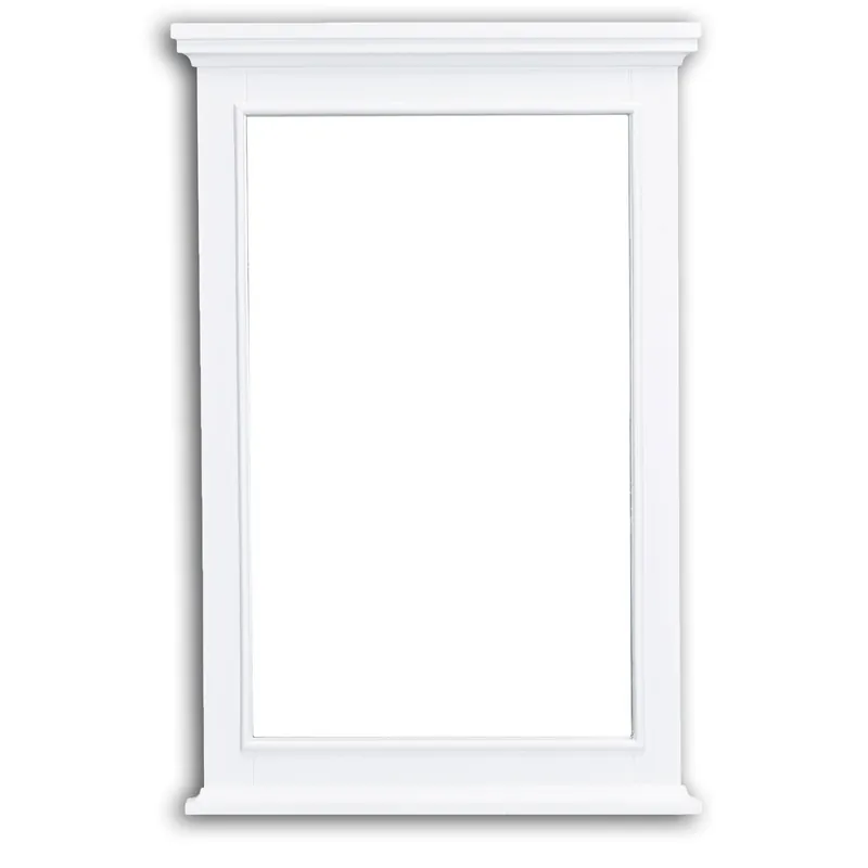 Eviva Elite Stamford 36" x 36" White Full Framed Wall-Mounted Bathroom Mirror Cheap