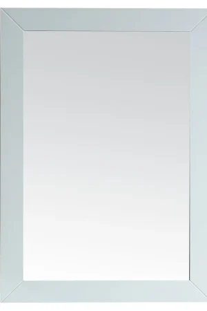 Budget Eviva Acclaim 30" x 30" Transitional White Bathroom Wall-Mounted Mirror