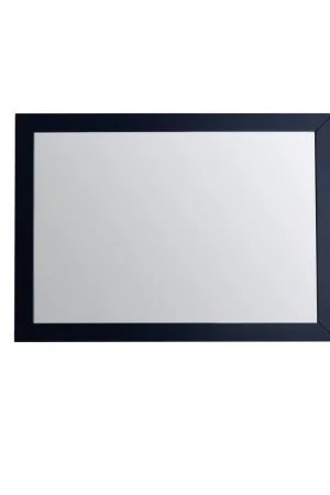 Deal Eviva Acclaim 42" x 30" Transitional Blue Bathroom Wall-Mounted Mirror