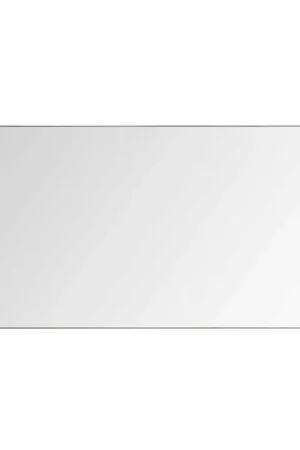 Editor’s Pick Eviva Sax 60" x 30" Brushed Chrome Metal Framed Bathroom Wall-Mounted Mirror