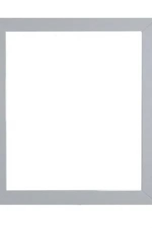 Exclusive Offer Eviva Aberdeen 30" x 30" Gray Framed Bathroom Wall-Mounted Mirror
