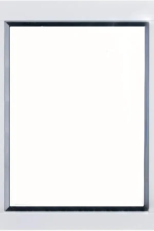 High Quality Eviva Aberdeen 24" x 30" White Framed Bathroom Wall-Mounted Mirror