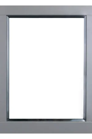 Today Only Eviva Aberdeen 24" x 30" Gray Framed Bathroom Wall-Mounted Mirror
