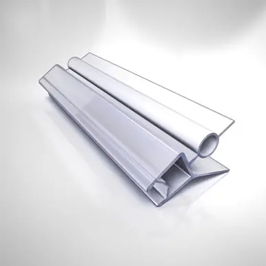 Dreamline 63015100-1067 309D2-10, Clear Bottom Vinyl Sweep with a Deflector, 42 in. Length, for 3/8 in. (10 mm.) Glass Shower Door Next Day Delivery