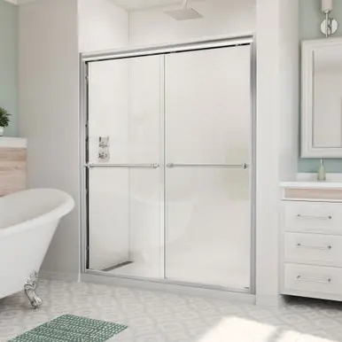 Premium DreamLine DUET 56"-60" x 72" Bypass Sliding Shower Door - Chrome Trim - SHDR-1260728