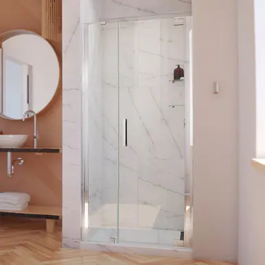 Viral DreamLine SHDR-4325120-01 Elegance-LS 35 1/4 - 37 1/4 in. W x 72 in. H Frameless Pivot Shower Door in Chrome