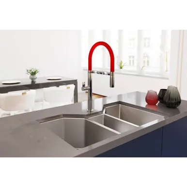 Ruvati 35" Triple Bowl Undermount 16 Gauge Stainless Steel Kitchen Sink - RVH8500 Brand New