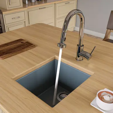 Crafted Alfi AB1720UM-T Titanium 17" X 20" Undermount Rectangular Granite Composite Kitchen Prep Sink