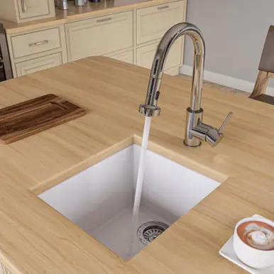 Alfi AB1720UM-W White 17" X 20" Undermount Rectangular Granite Composite Kitchen Prep Sink Flash Sale