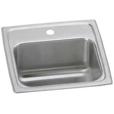 Fan Favorite ELKAY BCR151 Celebrity Stainless Steel 15" x 15" x 6-1/8", 1-Hole Single Bowl Drop-in Bar Sink