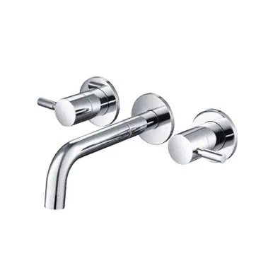 Hot Deal Flusso 100.2450MB Two Handle Wall Mounted Tub Filler - Matte Black