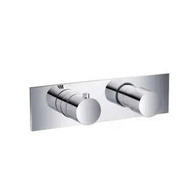 Flusso 100.2705CP 3/4" Horizontal Thermostatic Shower Valve & Trim - 3 Output - Polished Chrome Hassle-Free Returns