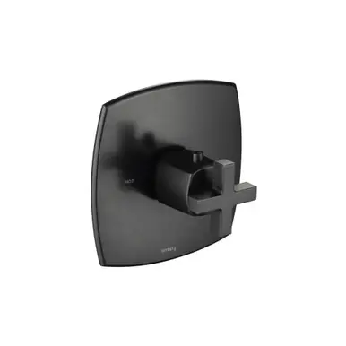 Affordable Flusso 240.4201MB 3/4" Thermostatic Valve With Trim - Matte Black
