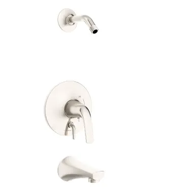 Big Sale Gerber D500034LSBNTC Lemora Single Handle Tub & Shower Trim Kit & Treysta Cartridge with Diverter on Valve Less Showerhead - Brushed Nickel