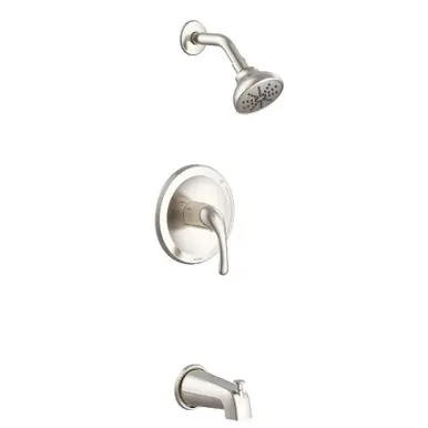 Affordable Gerber G00G9317BNTC Maxwell Single Handle Tub & Shower Trim Kit & Treysta Cartridge w/Diverter on Spout 1.75gpm - Brushed Nickel