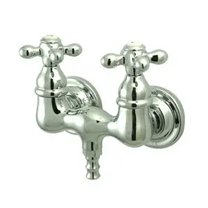 Markdown Kingston Brass 3-3/8" Wall Mount Clawfoot Tub Filler Faucet - Polished Chrome CC38T1