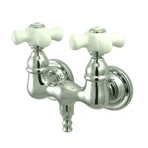 Next Day Delivery Kingston Brass 3-3/8" Wall Mount Clawfoot Tub Filler Faucet - Polished Chrome CC40T1