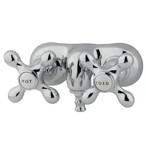 Kingston Brass 3-3/8" Wall Mount Clawfoot Tub Filler Faucet - Polished Chrome CC48T1 Editor’s Pick