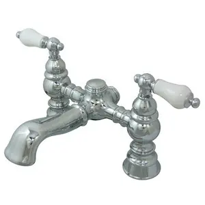 Original Kingston Brass 7" Deck Mount Clawfoot Tub Filler Faucet - Polished Chrome - CC1130T1